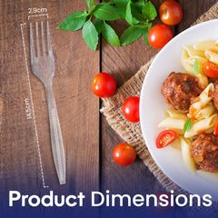 Clear Plastic Fork Heavy Duty Cutlery