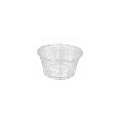 R-PET SAUCE CUP 2OZ 3.25OZ WITH FLAT LID 3.25DIA