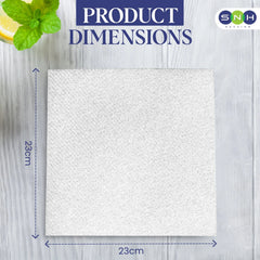 White Paper Napkins – Available in Multiple Sizes | 50–70 PCS x 24–40 PKTS | Disposable Tissue Napkins for Home, Restaurant & Events