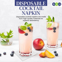 White Paper Napkins – Available in Multiple Sizes | 50–70 PCS x 24–40 PKTS | Disposable Tissue Napkins for Home, Restaurant & Events