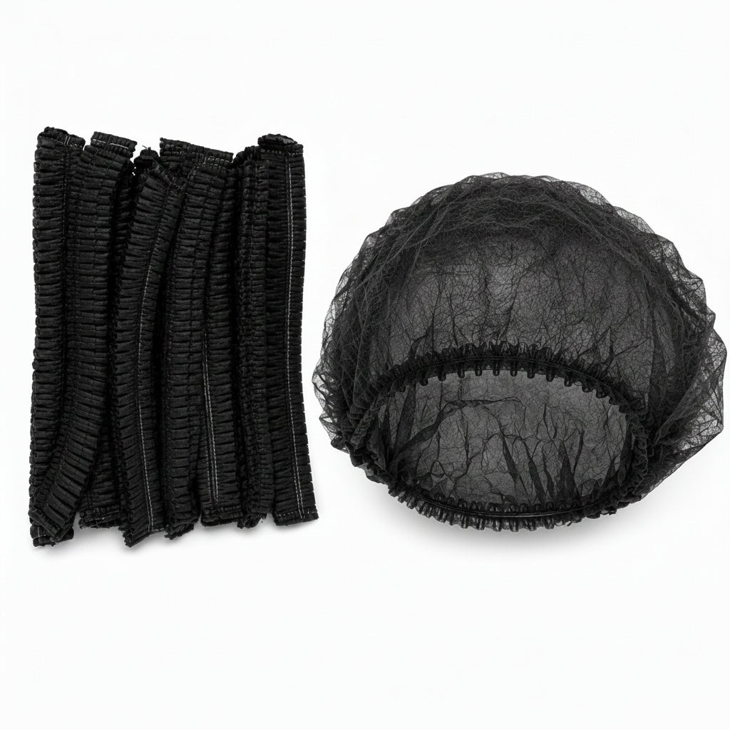 Disposable elastic hair net for kitchens, restaurants and catering use