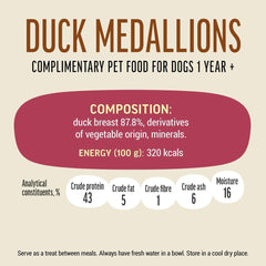 Dog Fest Duck Medallions For Adult Dogs 90g