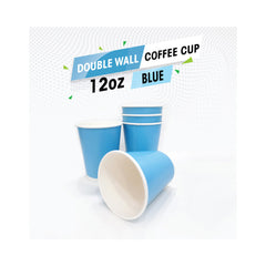 Double Wall Coffee Cup Blue Without Lid