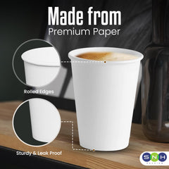 Single Wall Coffee Cup 12 Oz Heavy Duty 1X500 Pieces - Your One Stop Solution UAE