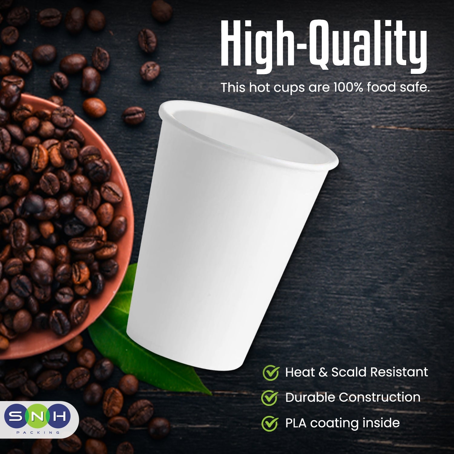 Single Wall Coffee Cup 12 Oz Heavy Duty 1X500 Pieces - Your One Stop Solution UAE