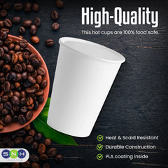 Single Wall Coffee Cup 12 Oz Heavy Duty 1X500 Pieces - Your One Stop Solution UAE