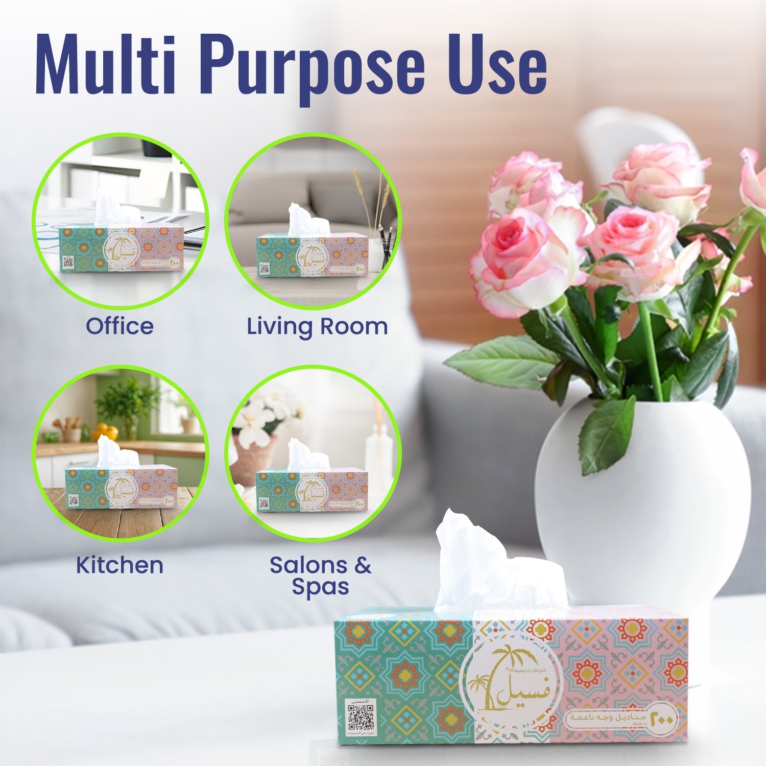 Fasil Facial Tissue 200 Sheet 1 Ply Pack 30 Pieces - Your One Stop Solution UAE