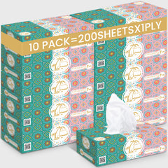 Fasil Facial Tissue – 200 Sheets 1-Ply | Soft Disposable Facial Tissues