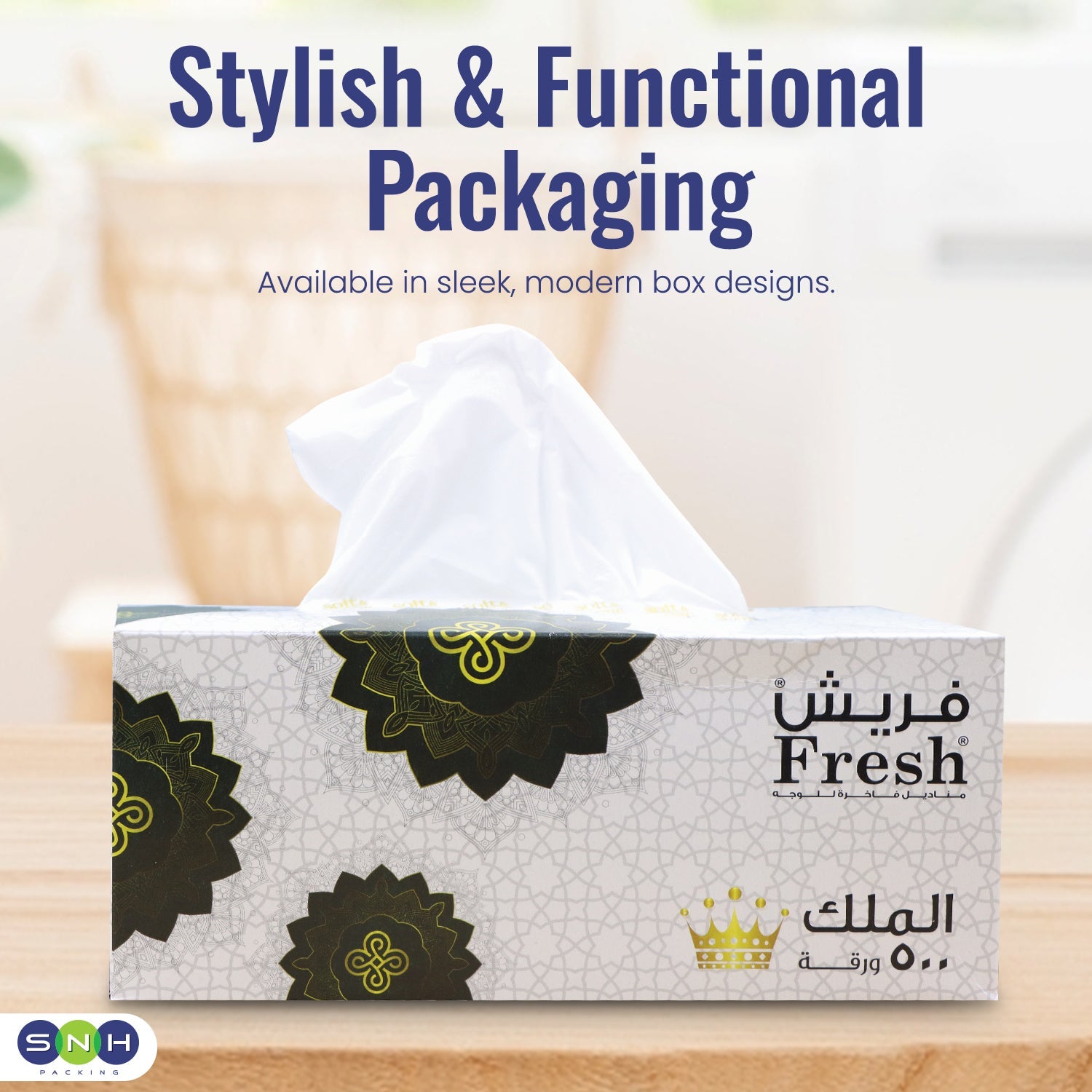 Fresh Facial Tissue 500 Sheets 2 Ply Pack 5 Pieces - Your One Stop Solution UAE