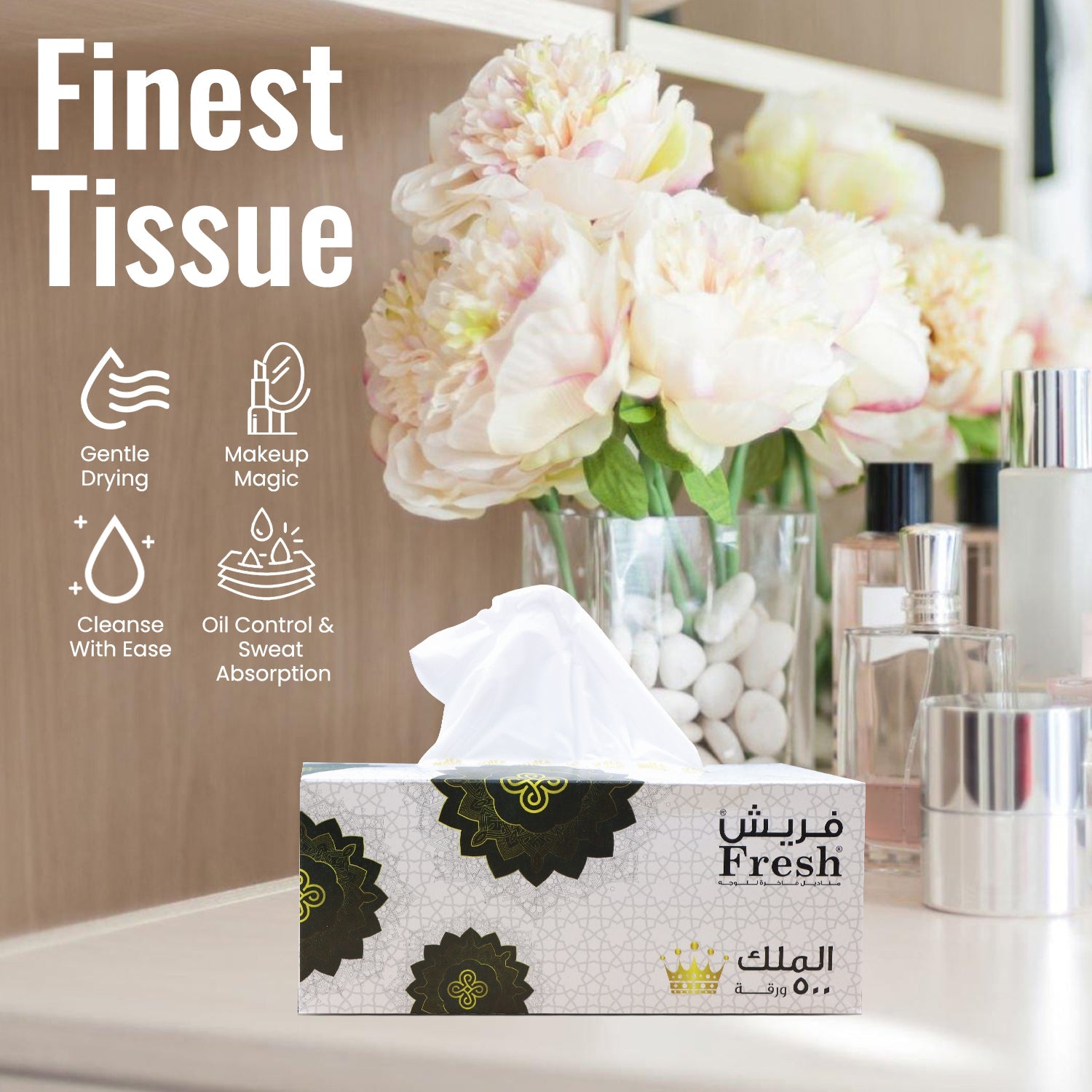 Fresh Facial Tissue 500 Sheets 2 Ply Pack 30 Pieces - Your One Stop Solution UAE