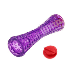 GIGWI Treat Dispenser Johnny Stick Durable TPR Transparent Purple