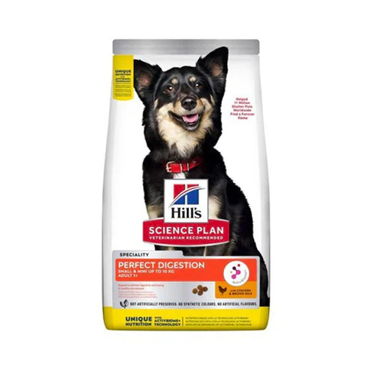 Hill’s Science Plan Perfect Digestion Small & Mini Adult 1+ Dog Food with Chicken & Brown Rice 1.5KG