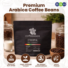 Coffeeheads Ethiopia Guji Hambela – Premium Arabica Coffee Beans (Specialty Grade)