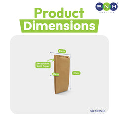 Paper Bags Flat Bottom | 4 KG | Eco-Friendly Takeaway Bags