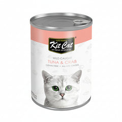 Kit Cat Wild Caught Tuna with Crab Canned Cat Food 400g