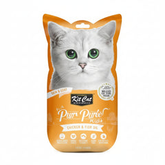 Kit Cat Purr Puree Plus+ Chicken & Fish Oil (Skin & Coat)