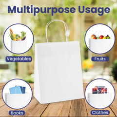 White Paper Bag Twisted Handle