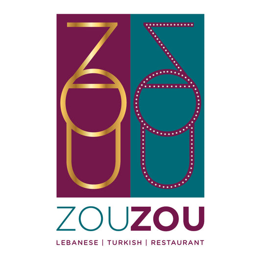 Logo of ZouZou restaurant with stylized numbers and restaurant name.