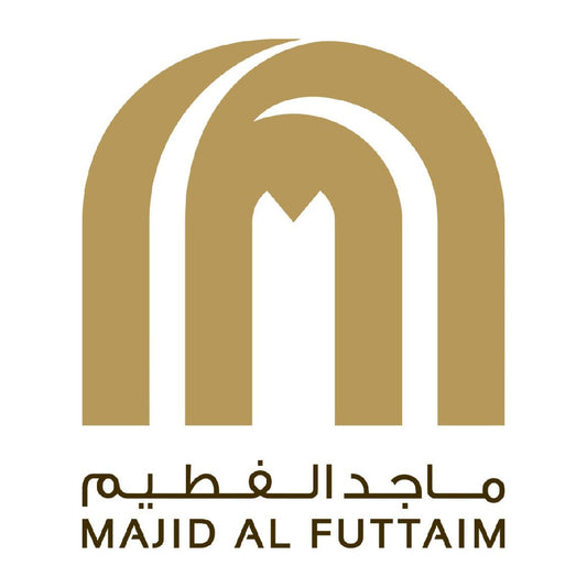 Majid Al Futtaim logo with Arabic and English text on a white background