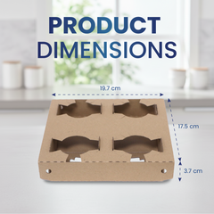 Mighty Drink Tray – E-Flute Brown 197x174x37mm | 100pcs Bulk Pack