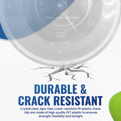 Clear Round Microwave Container 525CC With Lid