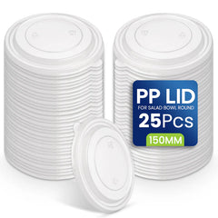 PET & PP Lids for Round Salad Bowl - 150mm & 165mm| Clear, Durable & Leak Proof