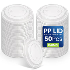 PET & PP Lids for Round Salad Bowl - 150mm & 165mm| Clear, Durable & Leak Proof