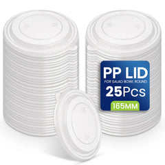 PET & PP Lids for Round Salad Bowl - 150mm & 165mm| Clear, Durable & Leak Proof