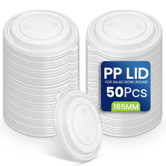 PET & PP Lids for Round Salad Bowl - 150mm & 165mm| Clear, Durable & Leak Proof