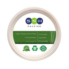 Bio-Degradable Plate 9 Inch 50 Pieces-SNHPacking