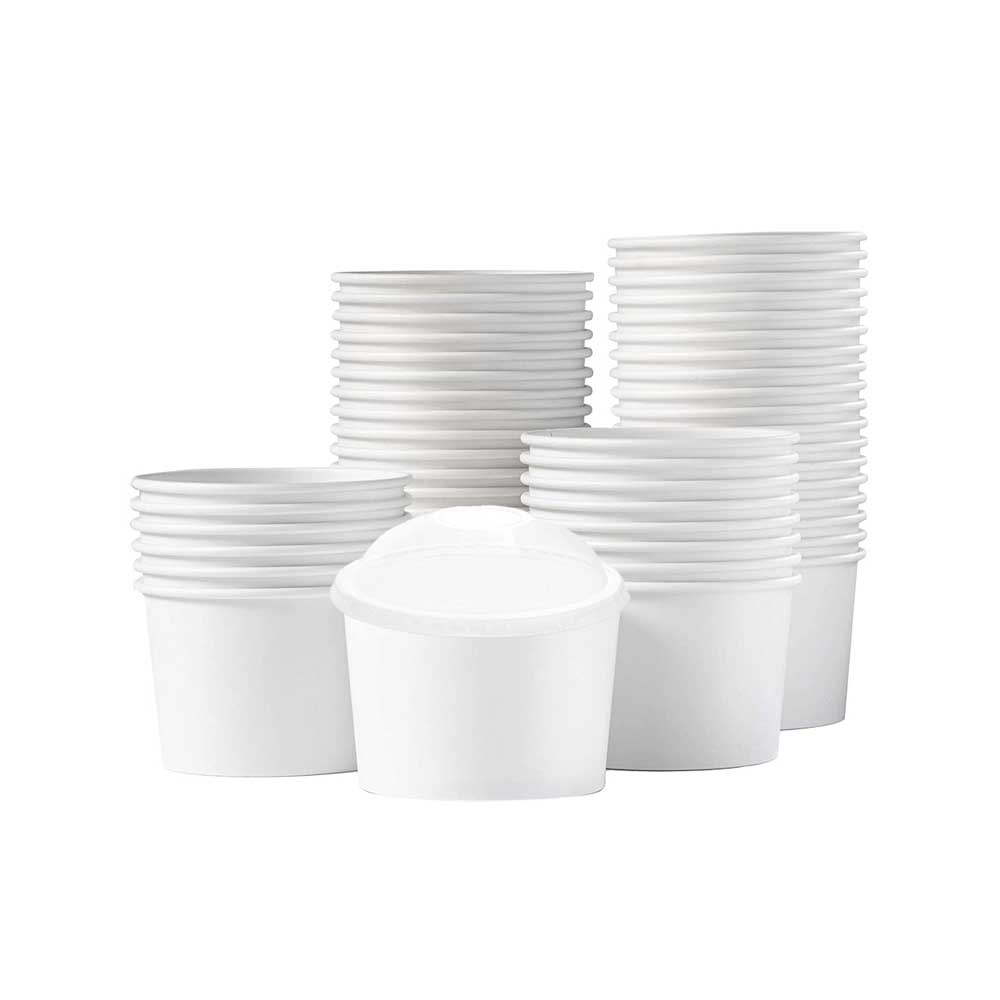 Paper Ice Cream Cup 16 OZ With Dome Lid 1X1000 Pieces - Your One Stop Solution UAE