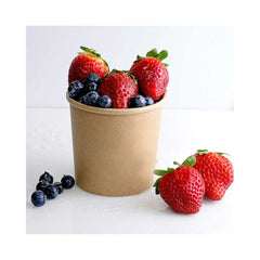 Kraft Soup Cup Brown 8 OZ With Lid 1X500 Pieces - Your One Stop Solution UAE