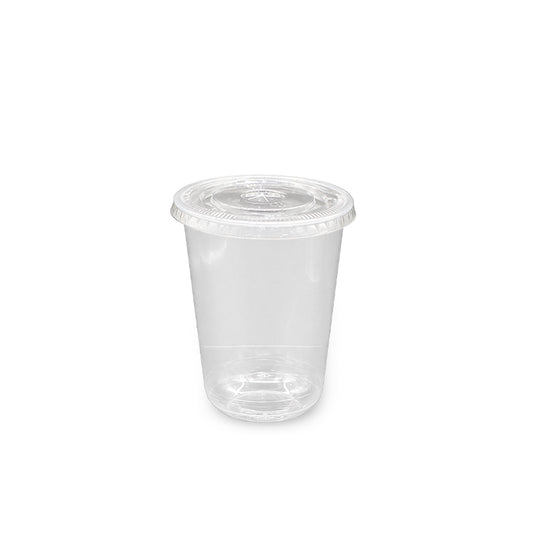 U-Shaped RPET Cups With Lid 92mm- Disposable Cold Drink Cups