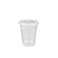 U-Shaped RPET Cups With Lid 92mm- Disposable Cold Drink Cups