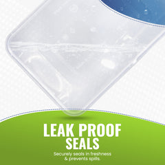 CLEAR MICROWAVE CONTAINER RECTANGULAR 1000ML WITH LID