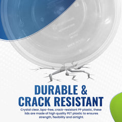 Clear Round Microwave Container 225CC With Lid