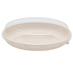 Bagasse Oval Containers with PET Lids | Eco-Friendly Takeaway Boxes