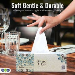 Souq Al Fajr Facial Tissue 200 Sheet 1 Ply Pack 30 Pieces - Your One Stop Solution UAE