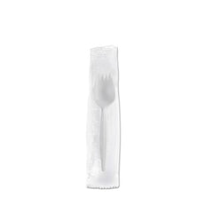 SPORK WRAPPED WHITE Heavy Duty Individually Wrapped Disposable Sporks