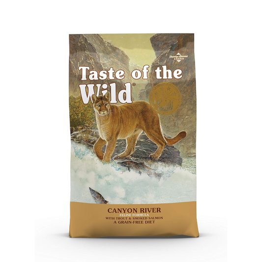 Taste of the Wild Canyon River Feline Recipe with Trout and Smoked Salmon High Protein Dry Cat Food 2 kg
