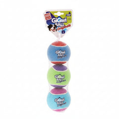 GIGWI Tennis Ball 3pcs with Different Colour in 1 pack (Large)