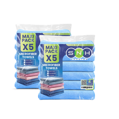 Microfiber Cleaning Cloth Pack – 40x40cm | 5pcs x 20PKTs | Multi-Color Options