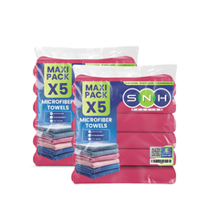 Microfiber Cleaning Cloth Pack – 40x40cm | 5pcs x 20PKTs | Multi-Color Options