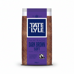 Tate & Lyle Fairtrade Dark Brown Soft sugar package on a white background