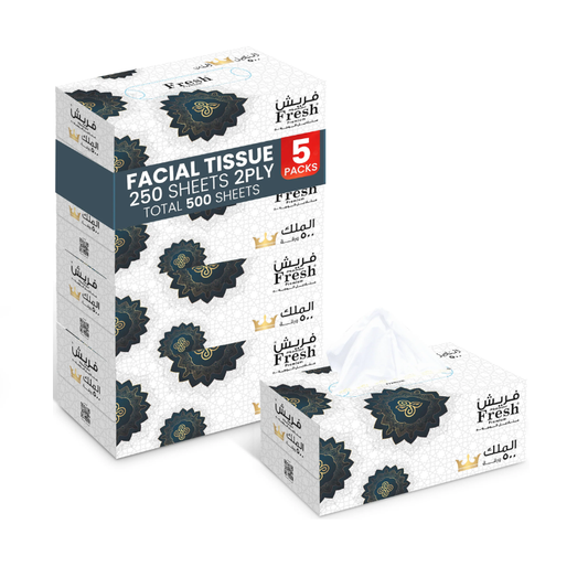 Fresh King Facial Tissue 250x2PLY (Total 500 Sheets) 5 BXS PKT