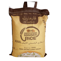 Farmart Basmati Steam Rice XXXL Long Grain – 10KG