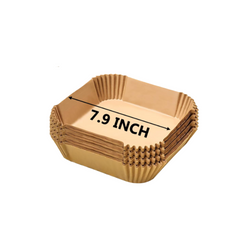 Air Fryer Parchment Paper Liners – Round & Square | Multiple Sizes | Non-Stick & Heat-Resistant (50–100 PCS)