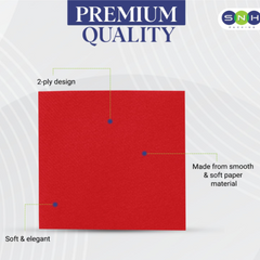 Cocktail Paper Napkin 2 Ply – Red 33x33 (50 pcs x 1 pkt)