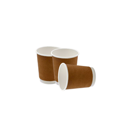Paper Cup Double Wall – Brown | 4oz, 8oz, 12oz, 16oz | Eco-Friendly Hot Drink Cups