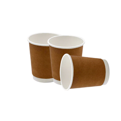 Paper Cup Double Wall – Brown | 4oz, 8oz, 12oz, 16oz | Eco-Friendly Hot Drink Cups
